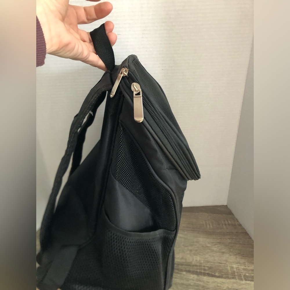 Black Mesh Backpack for Pets - Picture 2 of 11
